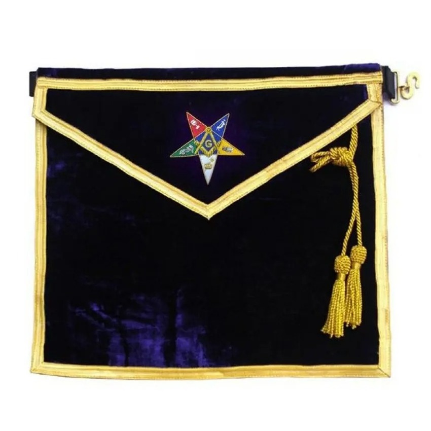 Wholesale Customized Masonic Apron Order of the Eastern Star OES Fashion with chain Collar