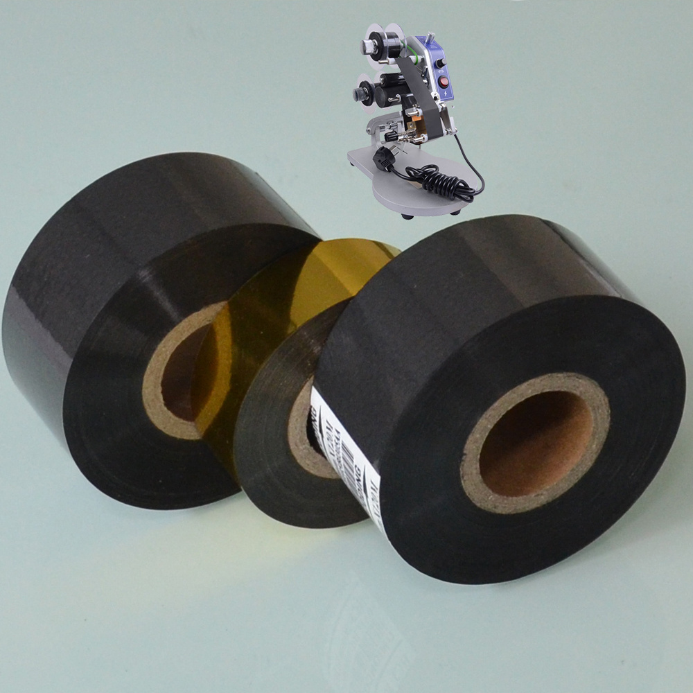 golden hot foil ribbon 30mm 100m for HP241b HP241 coding machine jumbo roll hot stamp ribbon