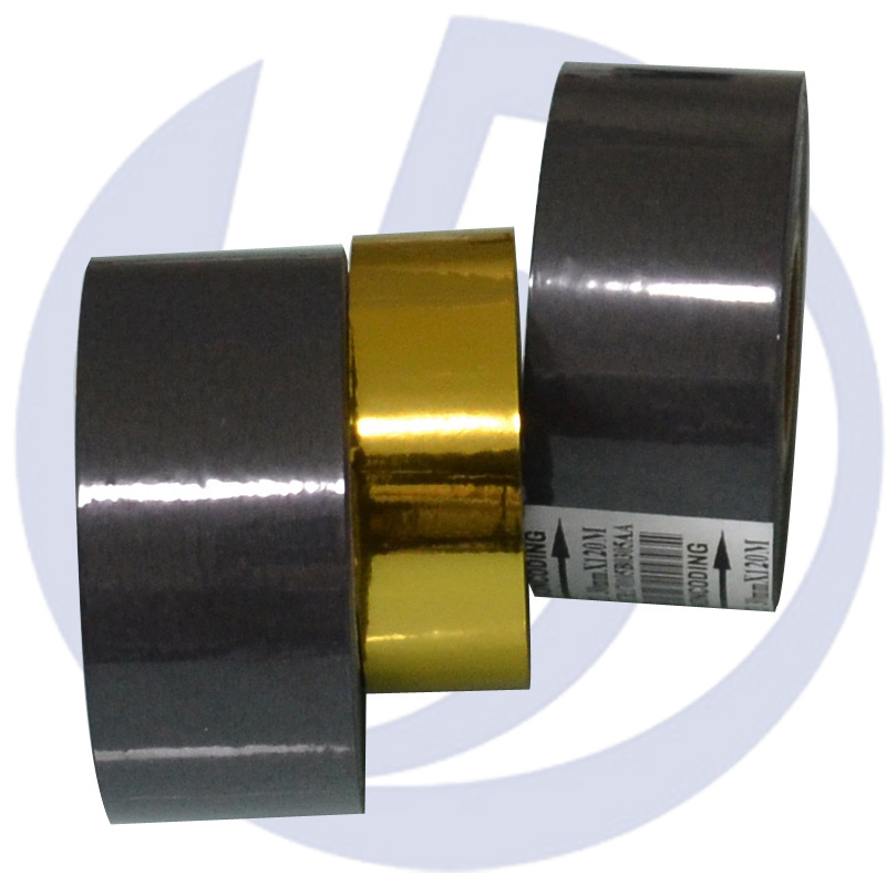 golden hot foil ribbon 30mm 100m for HP241b HP241 coding machine jumbo roll hot stamp ribbon