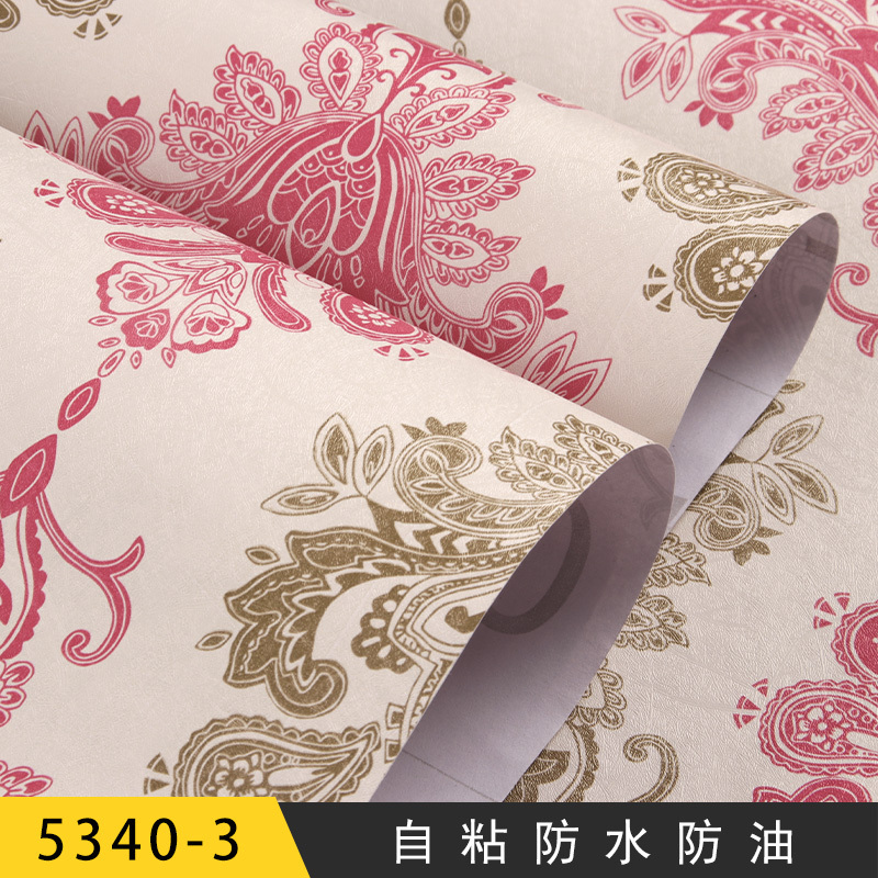 3D red flower wallpaper  home decor 45cm width wall paper stickers  wall murals wall covering