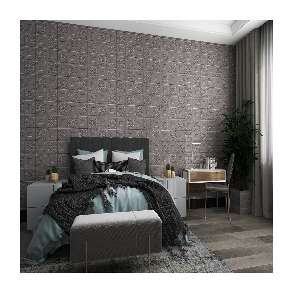 Art3d Textures 3D Wall Panels Wallpaper  Removable peel and off wallpaper PE foam