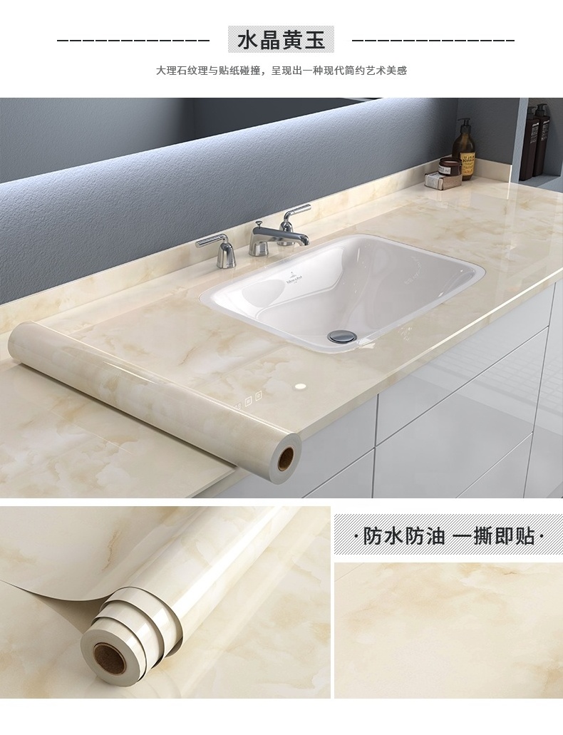 Cheap marble vinyl self adhesive luxury wallpaper home decoration wall stickers table furniture kitchen sticker