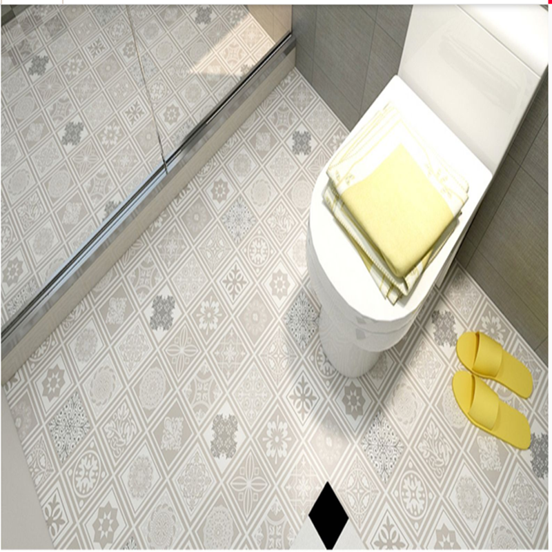 Self adhesive  tile sticker 3d floor sticker waterproof for bathroom floor tile anti-slip covering