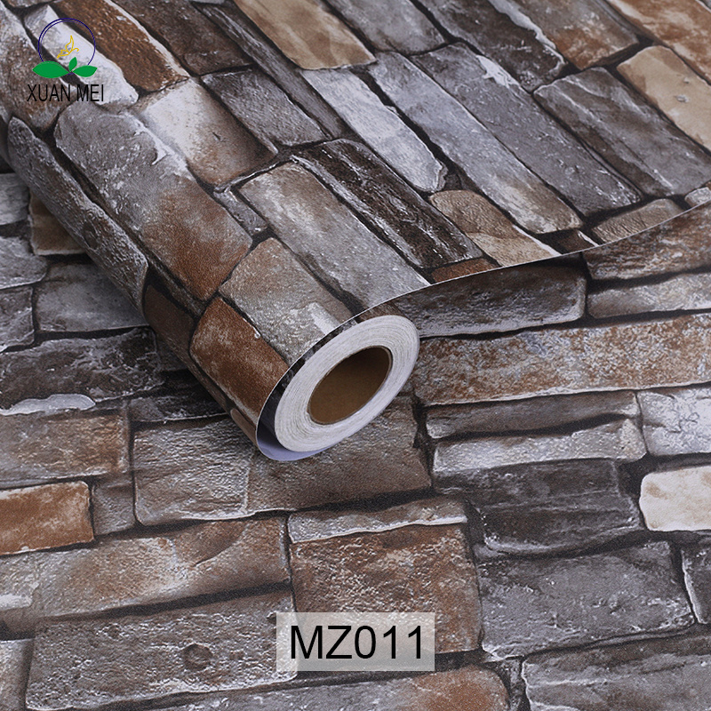 China Wholesale 3D brick Stone wallpaper Korea brick wallpaper 3D pvc vinyl self-adhesive decoration wallpaper wall stickers