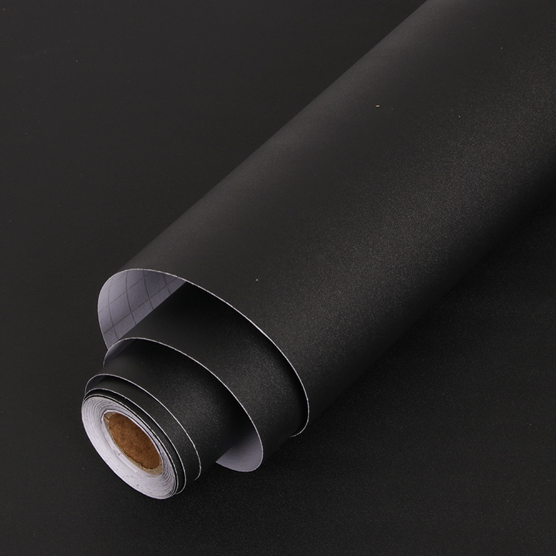 Black self adhesive PVC wallpaper waterproof wall cover for indoor decoration