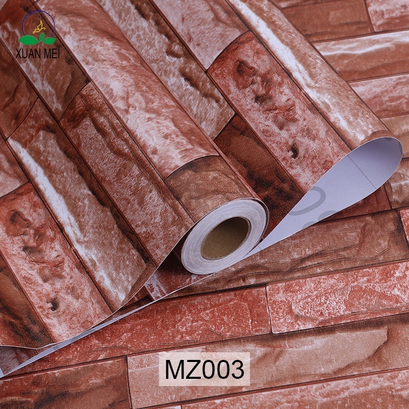 Factory supply cheap stone wall paper rolls 3d brick pvc self adhesive wallpaper