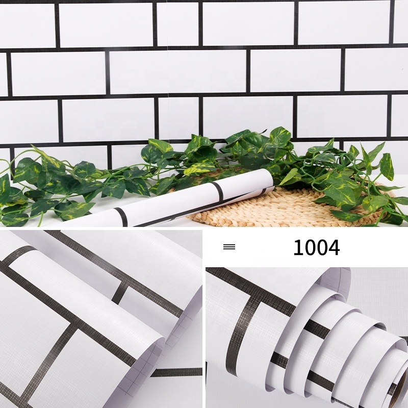 Black red white color brick wallpaper Peel off 3d brick wall paper sticker retro brick wall paper wall covering