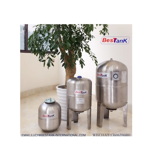 BESTANK 2-100Llt Vertical Stainless Steel Pressure Tank  Expansion Tank Pressure Vessel  Tank