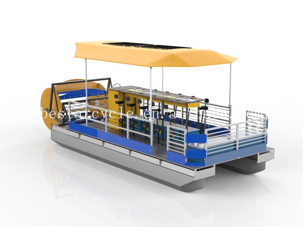 Newest and Popular 18 Person Paddle Aluminium Pontoon Boat