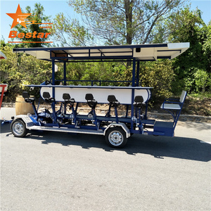 15 person electric surrey bike Luxury mini pedal beer bus for sale