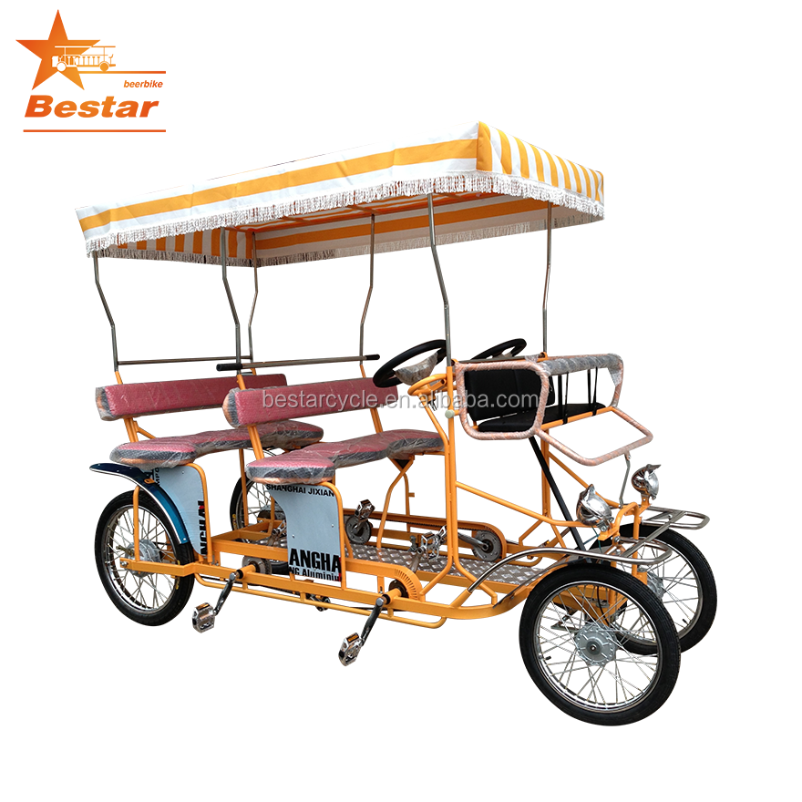 Four wheel sightseeing cycling beach or park travel surrey bike manufacturer