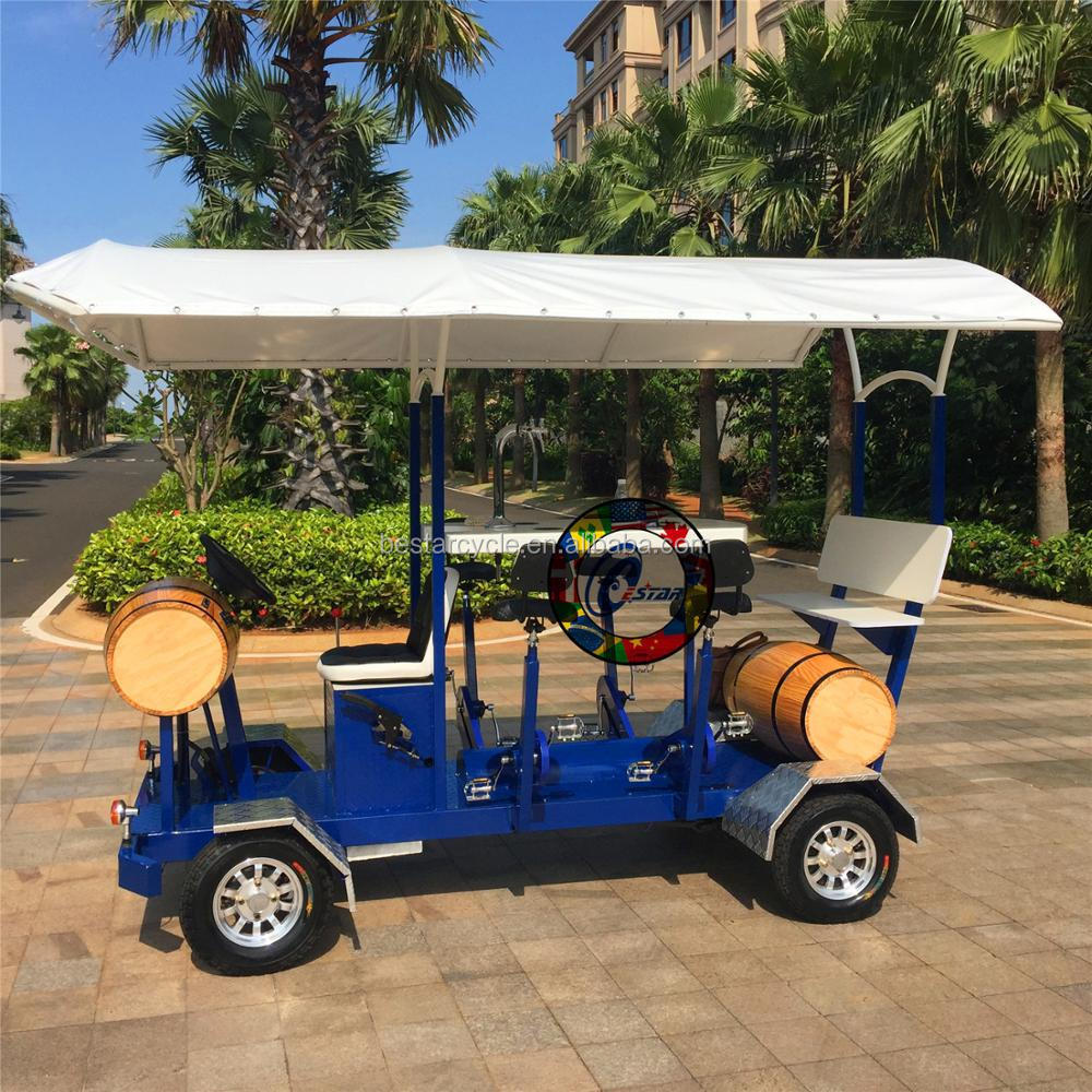 used park tourist tour quadricycle pedal and electric mini beer bike for sale