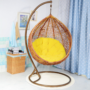 Wholesale single seat custom Egg Chair outdoor furniture cushions For Patio Rattan Chair