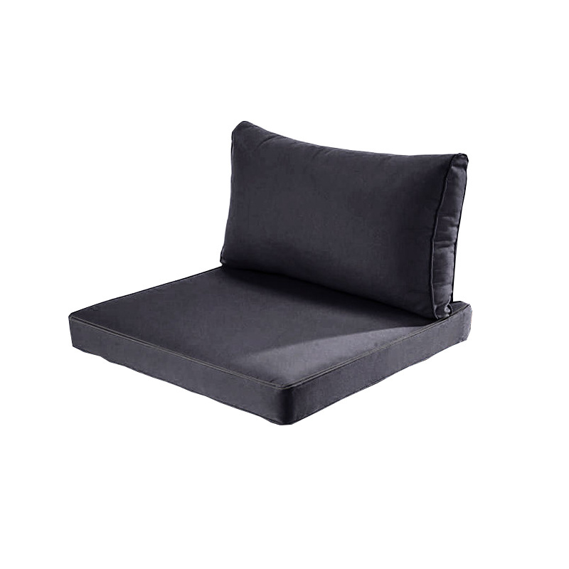 Memory foam patio furniture chair loveseat back waterproof outdoor cushion clearance 24*24 seating custom black cushion cover