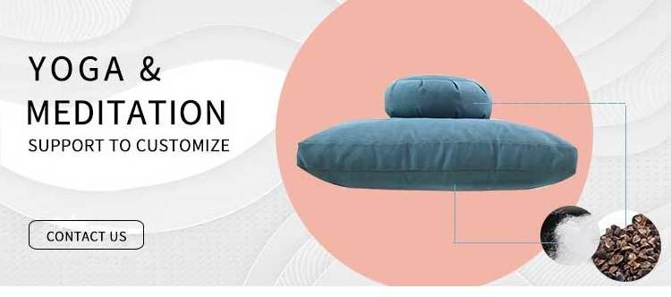 Wholesale Zafu Bolster Yoga Cushions Buckwheat Meditation Pillows Floor Pillow Sitting Yoga Meditation Cushion for Stress Relief