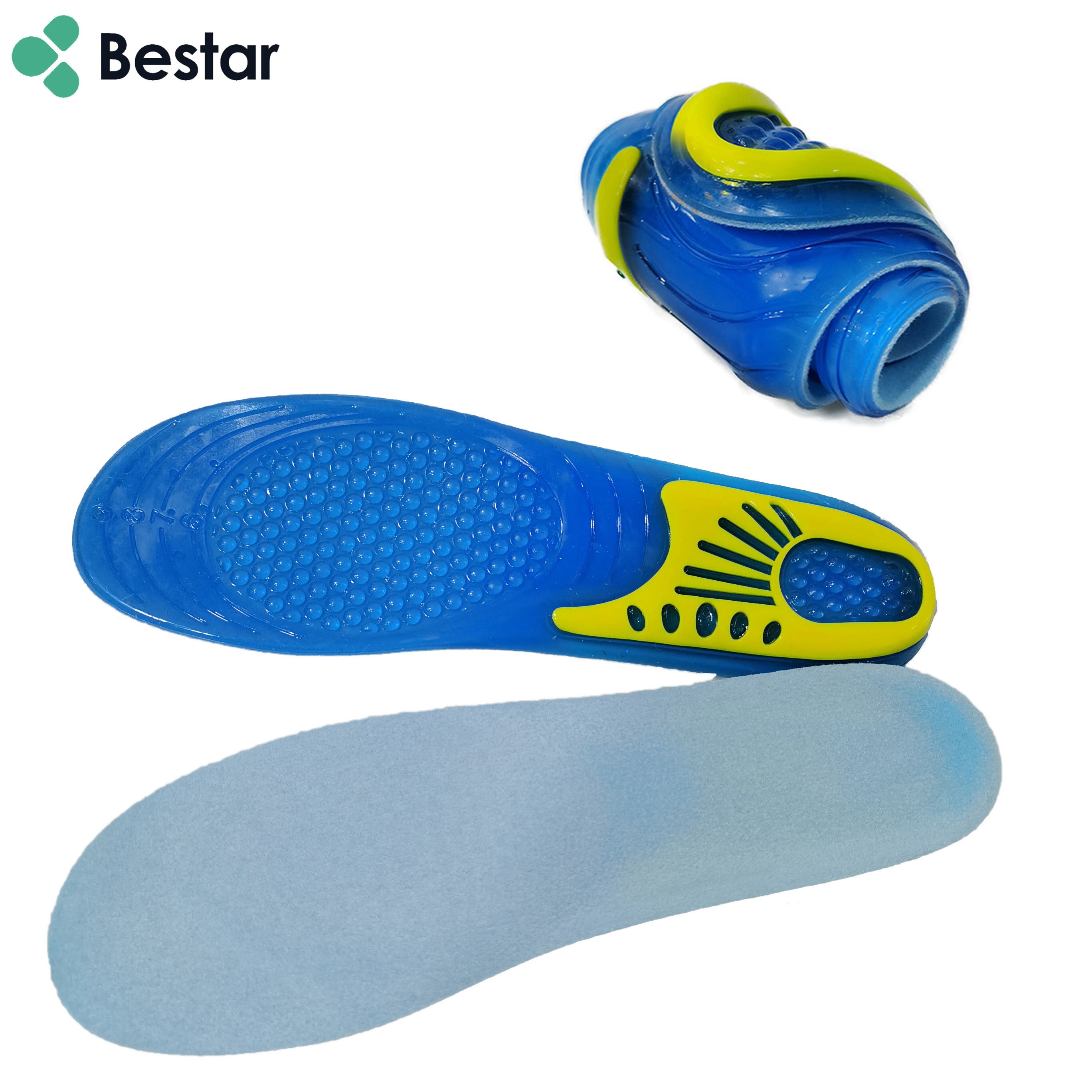 Silicone Non-Slip Free Size Gel Soft Sport Shoe Insoles TPE Insole Foot Care For Feet Shoes Sole Shock Absorption Pads