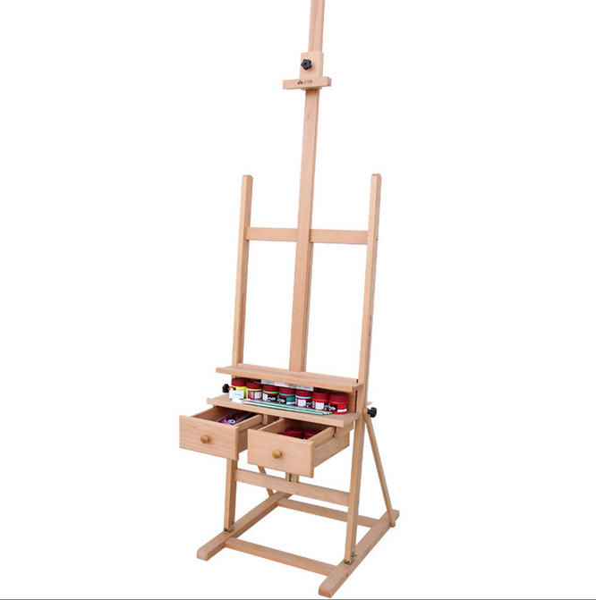 Hot Sale Art Supplies Easels Beech Wood Desktop Display Stand Wooden Easel Table Standing Folding Easel For Painting