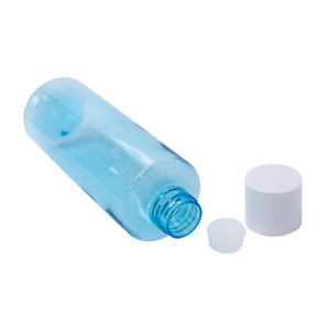 200ml light blue plastic pet bottle with ABS cap, cosmetic toner bottle with stopper