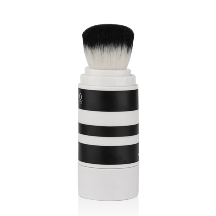 luxury loose powder packaging with brush refillable make up brush container