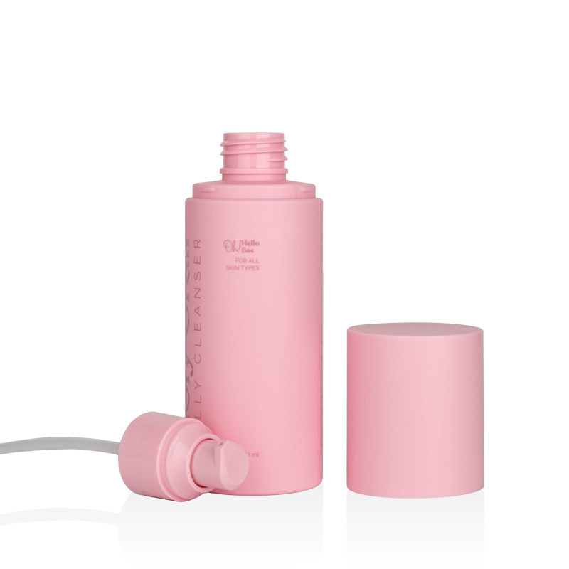 popular cosmetic package matte pink plastic lotion pump bottle 150ml 130ml 120ml 100ml 80ml