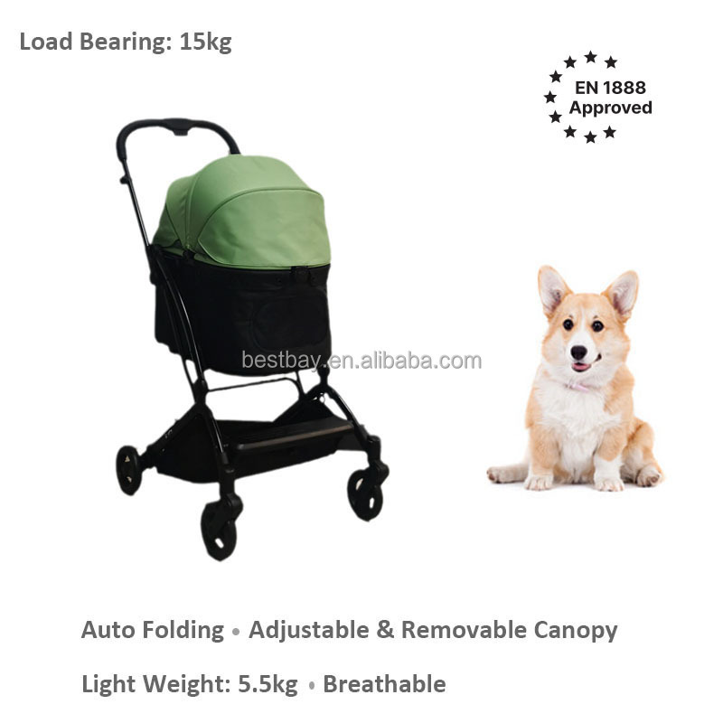 Wholesale Detach Foldable 4 Wheels Cat Pet Carrier Dog Pet Stroller For Cat And Dogs portable lightweight pet dog stroller