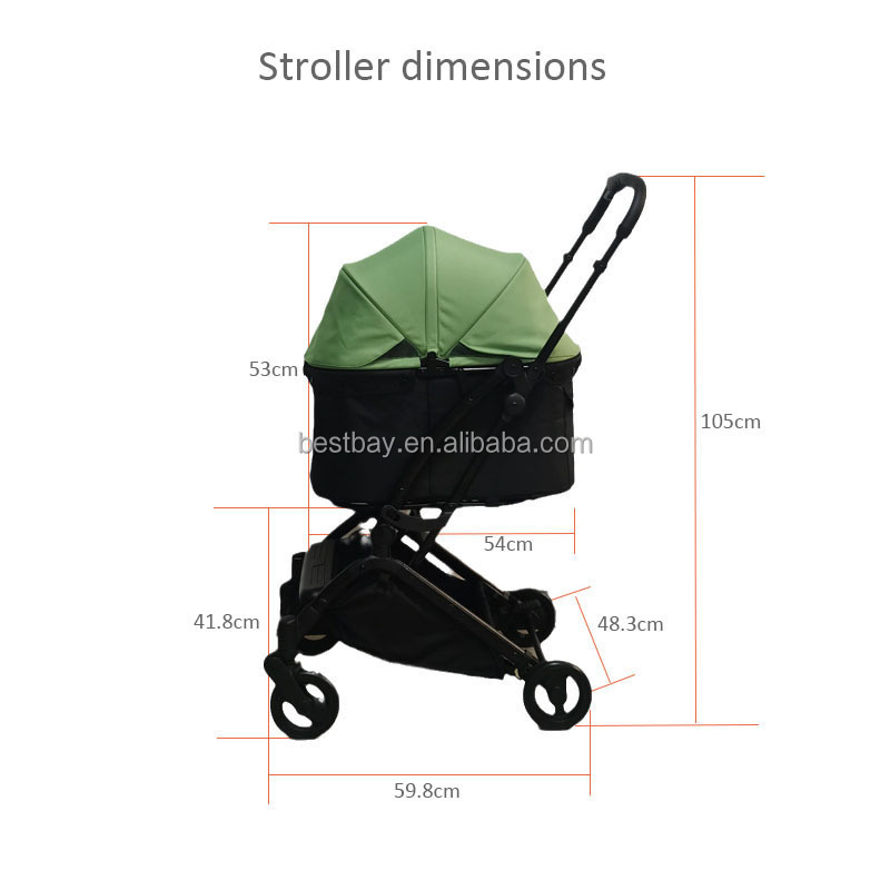 Wholesale Detach Foldable 4 Wheels Cat Pet Carrier Dog Pet Stroller For Cat And Dogs portable lightweight pet dog stroller