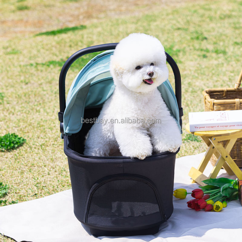 New Arrival Factory Wholesale Portable Folding Travel Dog Trolley Pet Stroller Made in China Pet Dog Gear for Medium & Small Pet