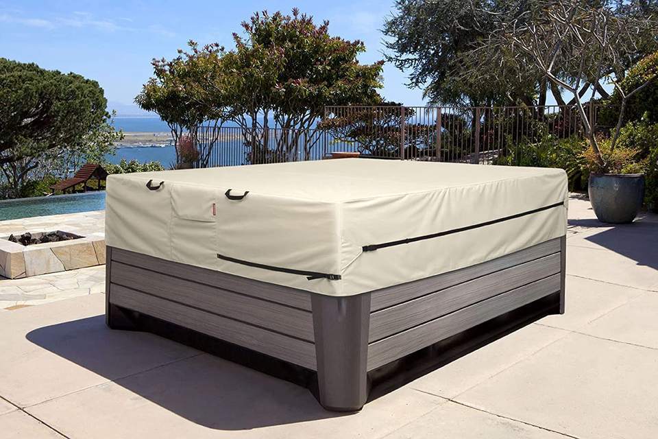 BN Pool Supplier Outdoor Square Hot Tub Cover Outdoor SPA Courtyard Square Bath Protective Cover