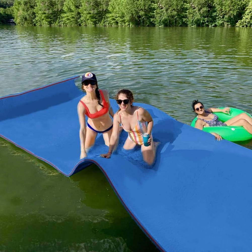 Customizable size swimming pool lily pad float water floating mats foam pool bed for lake,beach