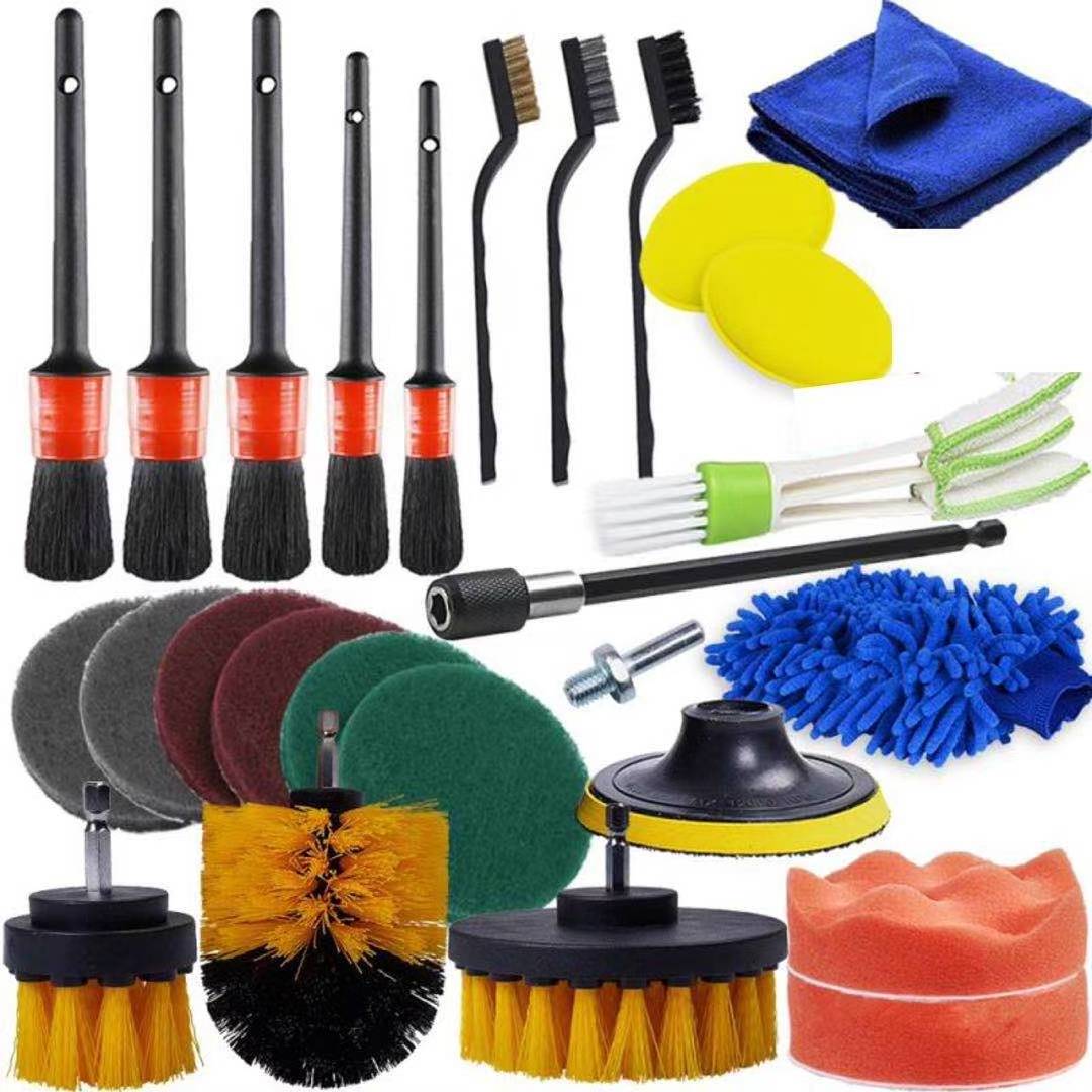 Auto Detailing Cleaning Set Car Wheel Cleaner Wash Brush Supplies Kit