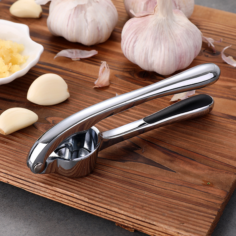 Premium Aluminum and Steel Garlic Press Easy-Squeeze Ergonomic Handle Eco-Friendly Fruit & Vegetable Tools