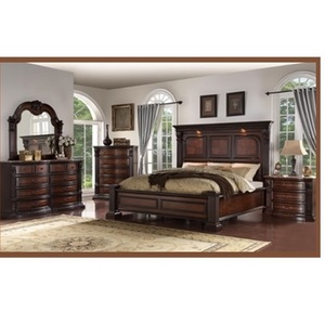 Wooden Furniture Set Carved Solid Wood Bedroom Furniture King Size And Queen Size Bed Bedroom Set Manufacturer