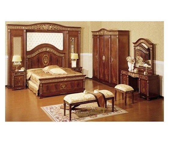 Master Solid Wood Bedroom Furniture Arabic Royal Wooden Bed Home Furniture Antique Teak Wood King Size Bed For Bedroom