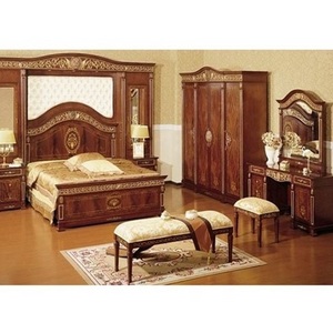 Master Solid Wood Bedroom Furniture Arabic Royal Wooden Bed Home Furniture Antique Teak Wood King Size Bed For Bedroom