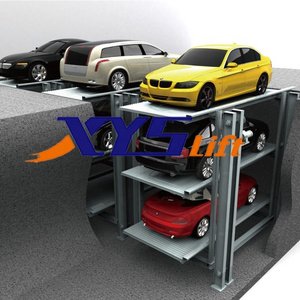 2-3 levels Underground Car Stacker Parking Garage system Pit Type Four Post