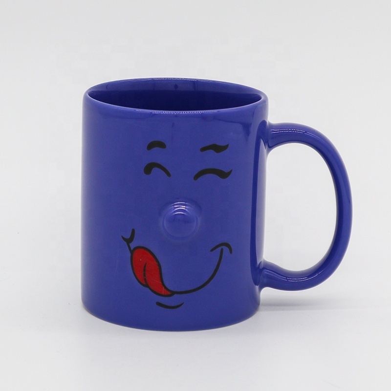 Wholesale custom Ceramic nose cup   color ceramic coffee mugs