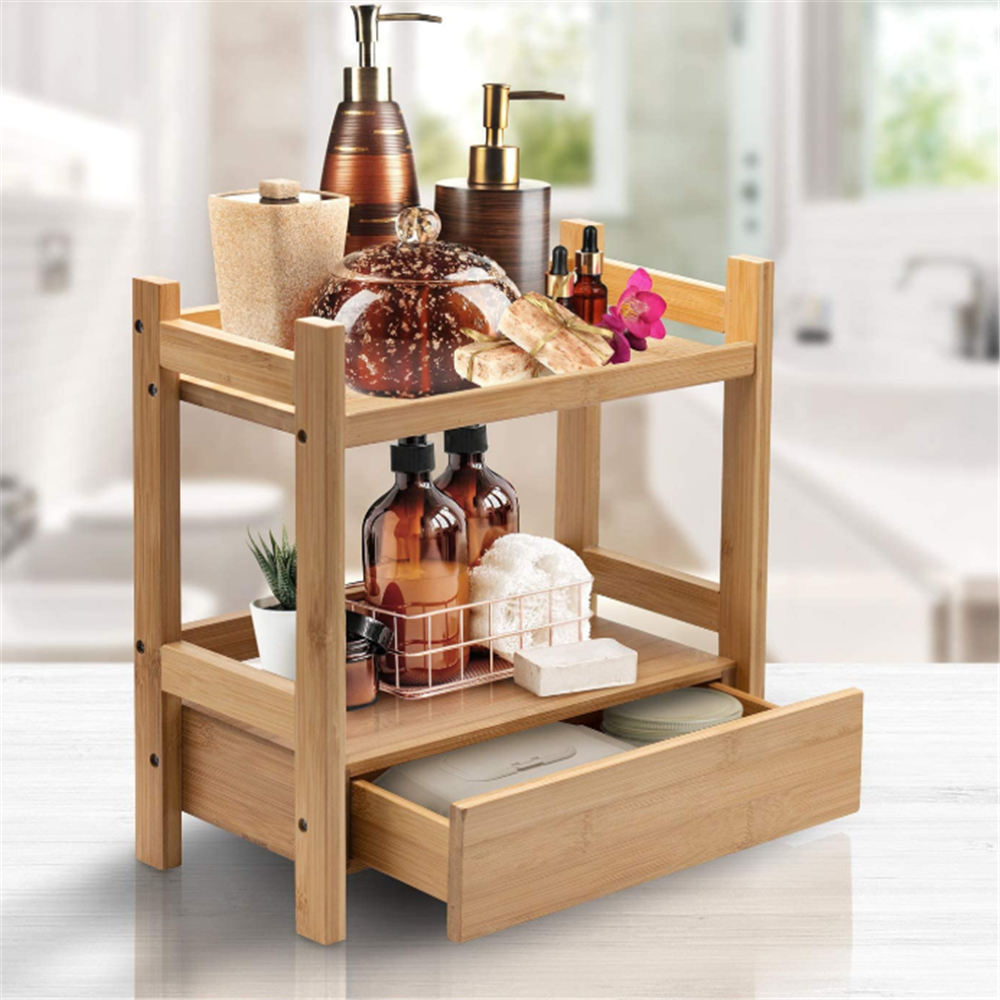 Multi-Purpose Storage High  High quality double storage shelf can be customized for Skincare Toiletries Desktop  Household Items