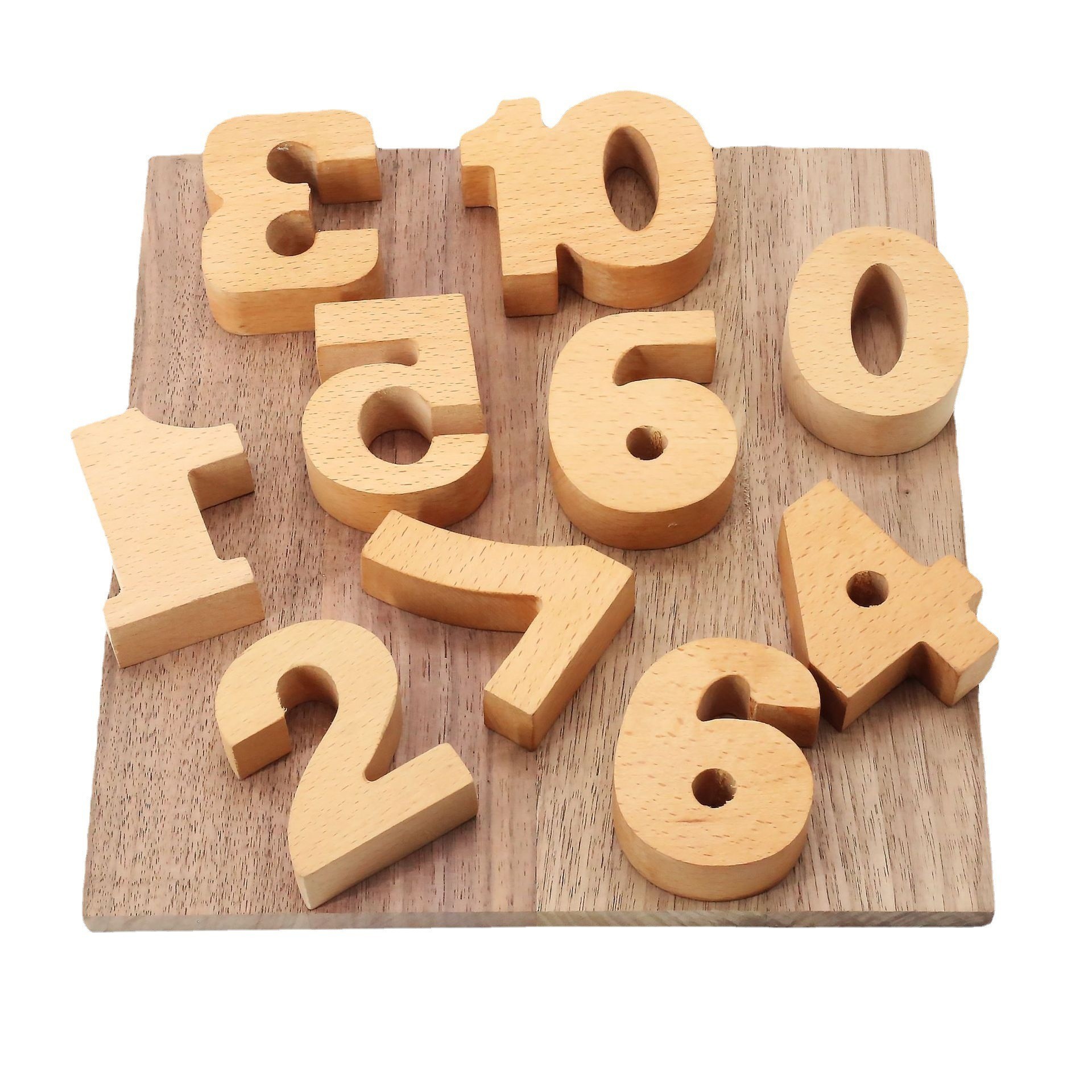 Manufacturers wholesale beech children's wooden toys digital ornaments wholesale wooden crafts diy letter