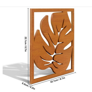 Wooden Palm Leaves Wall Decor, Wooden Leaves Plant Wall Decor, Hollow Tropical Leaves Pattern