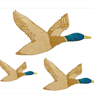 3 Pcs Wooden Ducks Wall Decor for Bedroom Rustic Farm Carved Wood Wall Art for Home Living Room Kitchen Office Decor