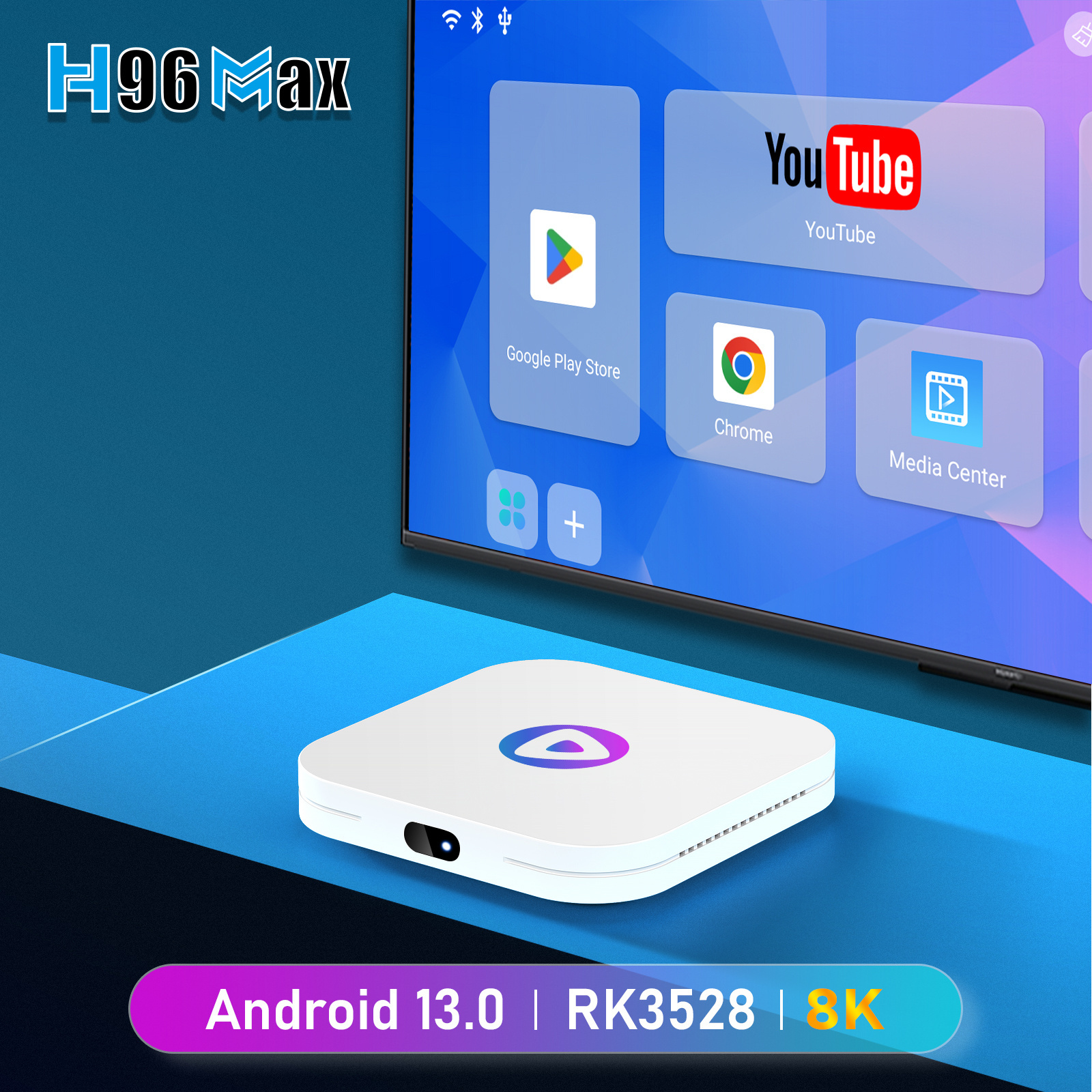 2024 Newest H96 Max M1 RK3528 4GB 64GB Android 13 Smart TV Box Dual-Band WiFi6 & 5G 4K Player 4GB 32GB Set Top TV Box