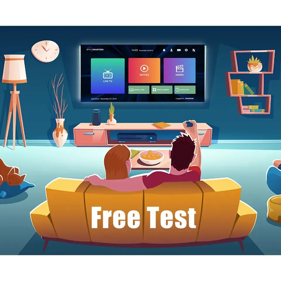 IP TV Subscription 12 Months Free Test M3u IP TV Reseller Panel Settop box with Free Trial IP TV  M3u Subscription