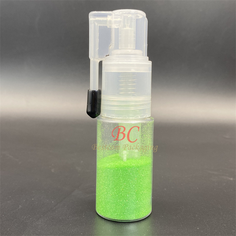 Empty low MOQ craft nozzle 35ml flock Christmas setting  glitter spraying for pepper