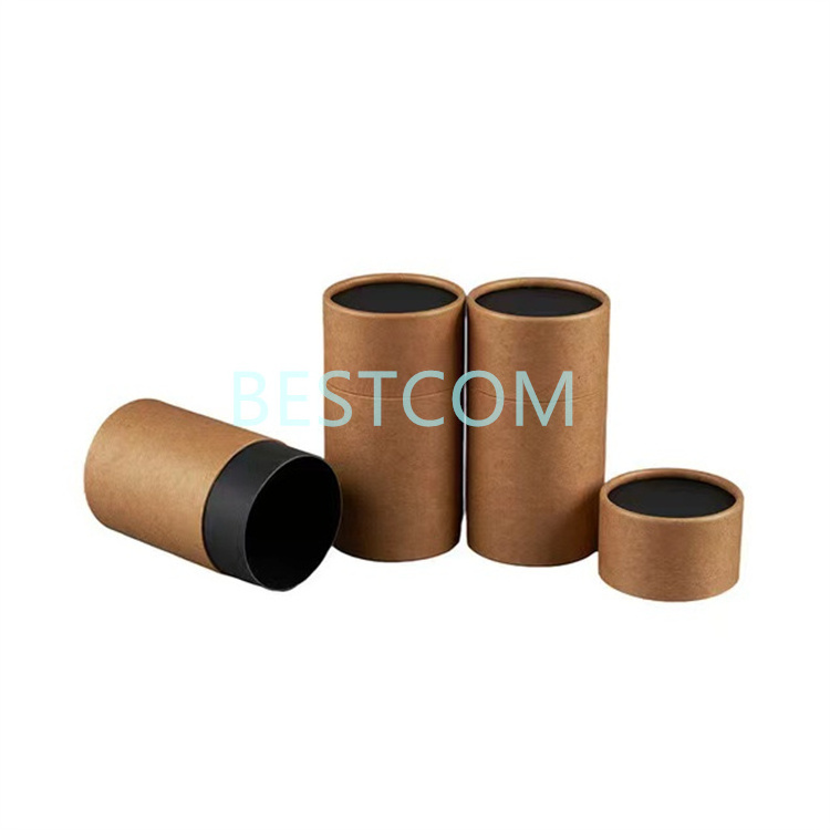 tea cardboard box packaging paper tube container matte tea round box paper tube cylinder packaging