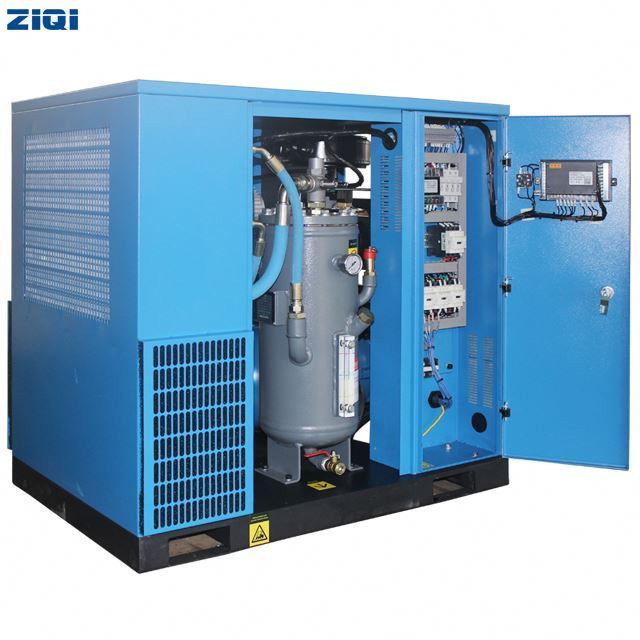 Preferential widely used low noise air cooled 50hz 7bar 10hp oil injected air screw type compressor with inverter for industry