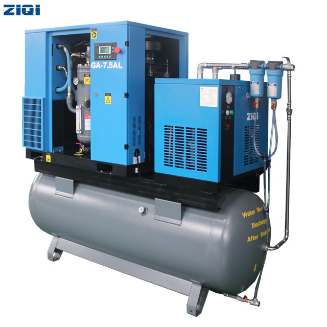 stationary industrial 7.5kw 5hp 380v 50hz star-delta starter screw air compressor machine for laser cutting