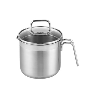 304 stainless steel cooking stock pot with durable bottom glass lid