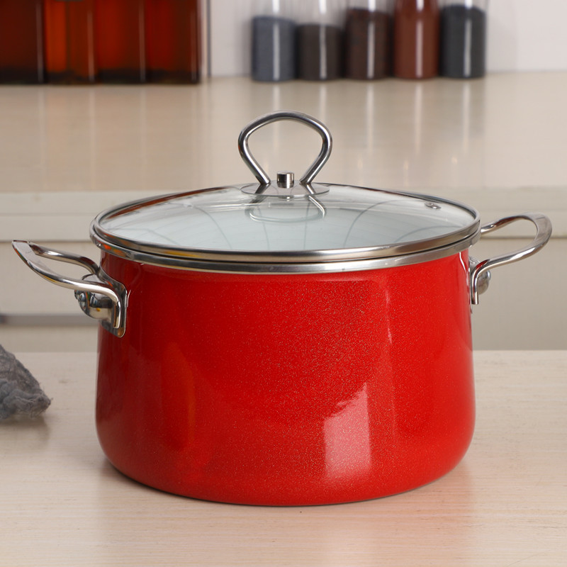 Enamel Cookware Soup Pots Nonstick Casserole High Temperature Resistance Soup Pot With Lid