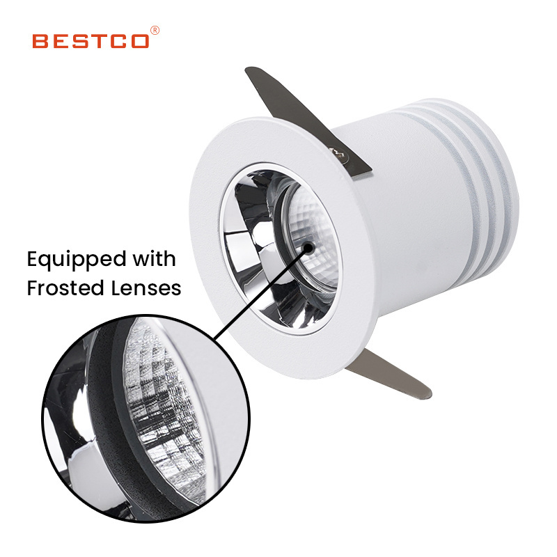 ceiling high quality cri90 anti glare cut out 40mm COB mini spot lights adjustable round recessed 6w led downlight