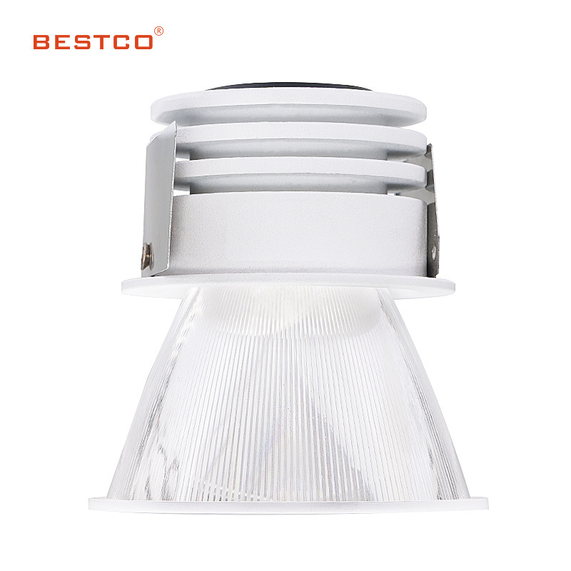 9W LED Ceiling Surface Light Deep Recessed Small Trim with European Design Style Texture White Hotel Downlights